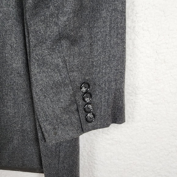 Vintage Talbots Petites Women's Italian Wool Blazer Sz 12 Gray Classic Old Money - Picture 12 of 13